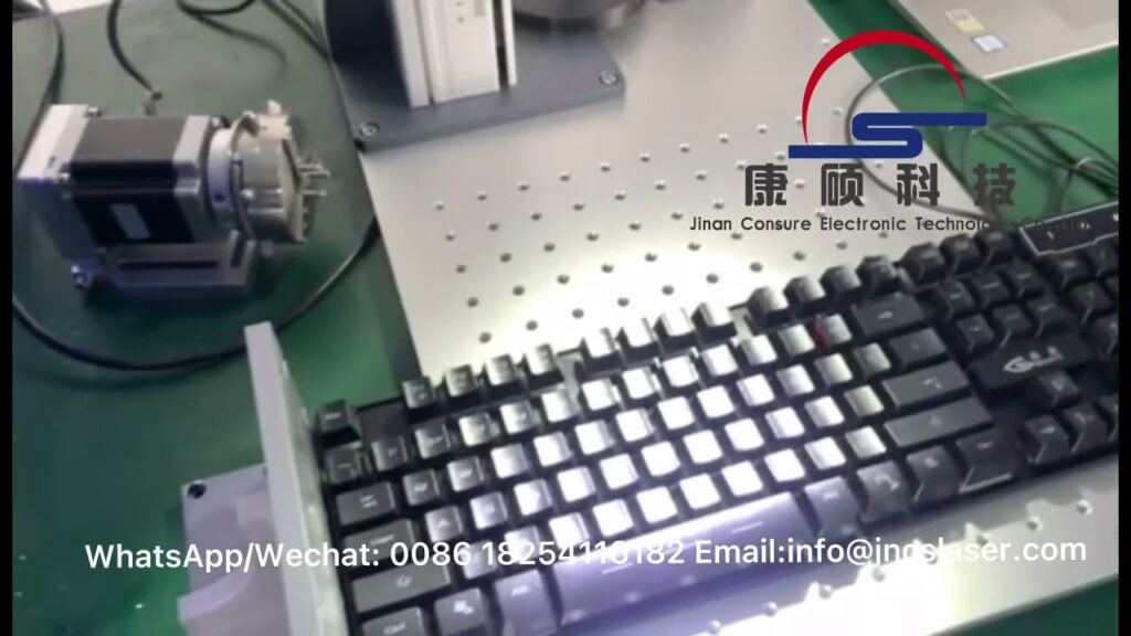 Fiber laser marking machine for keypad marking, ABS plastic marking