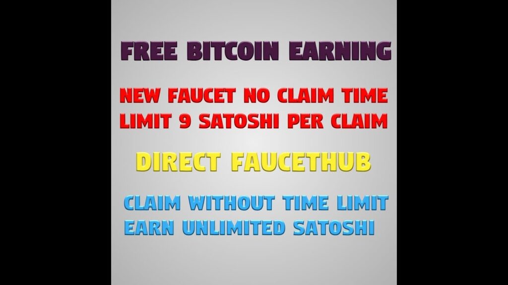 UNLIMITED CLAIM NO TIME LIMIT || 9 SATOSHI PER CLAIM || EARN UNLIMITED BITCOIN WITHOUT INVEST