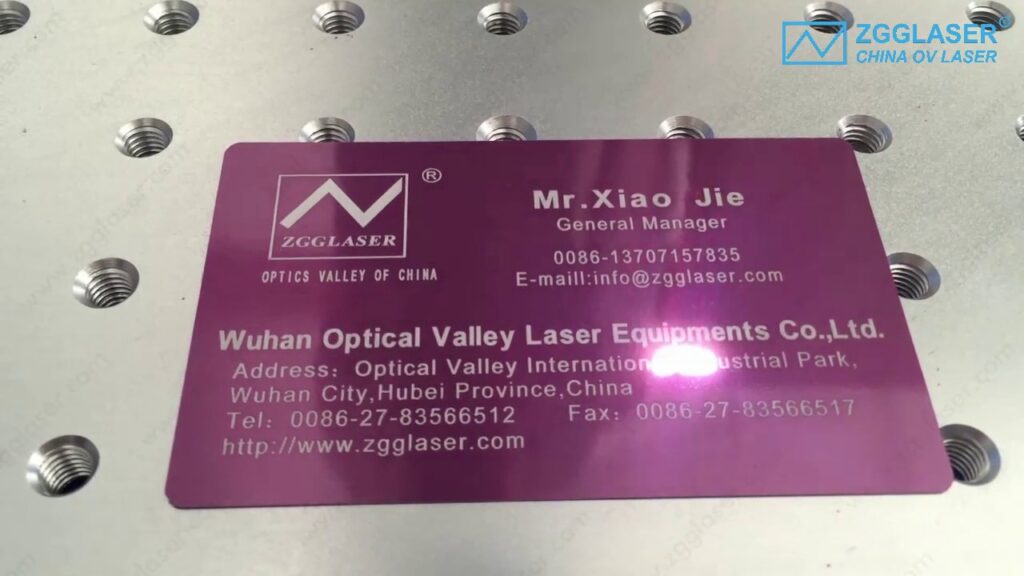 Fiber laser marking on metal