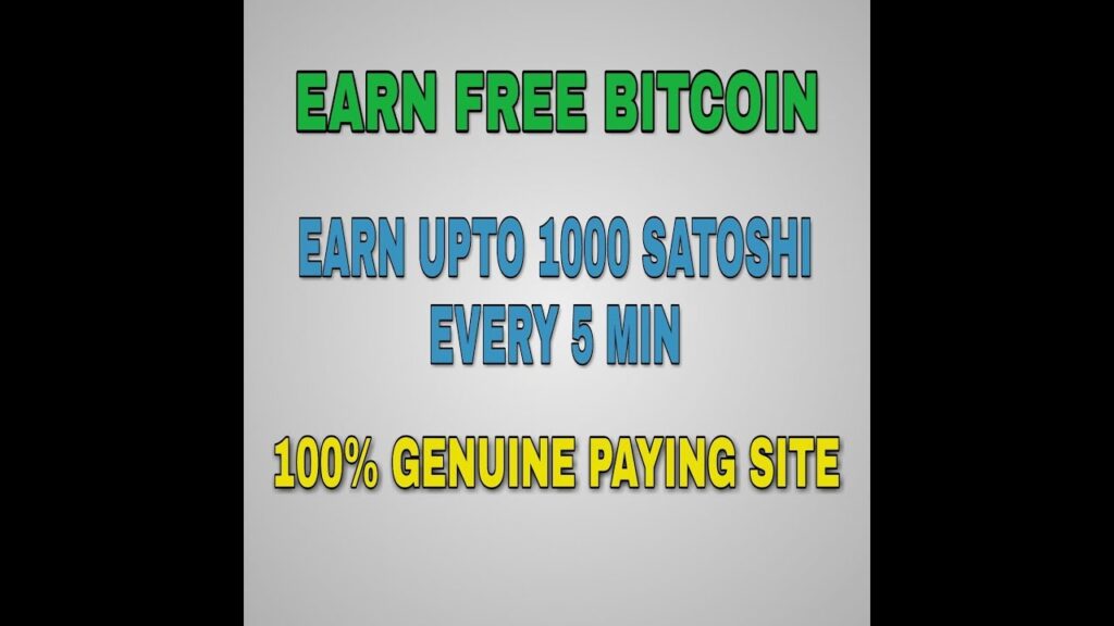 EARN 1000 SATOSHI PER 5 MIN || NEW GENUINE 100% PAYING SITE || FREE BITCOIN EARNING