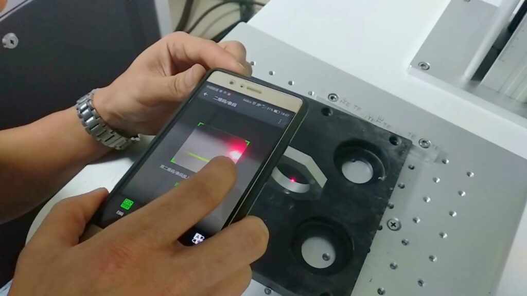 Fiber laser marking QR Code Laser Engraving on Stainless Steel Material