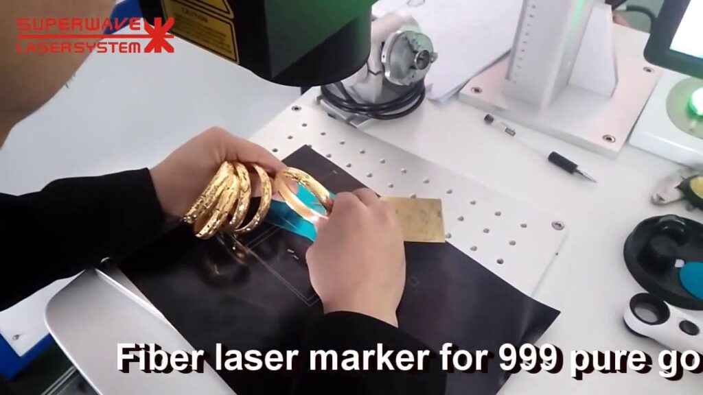 fiber laser marker for 999 pure gold bracelet