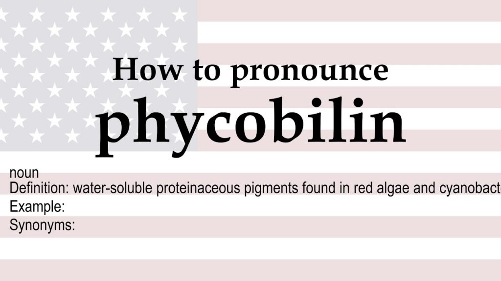 How to pronounce ‘phycobilin’ + meaning