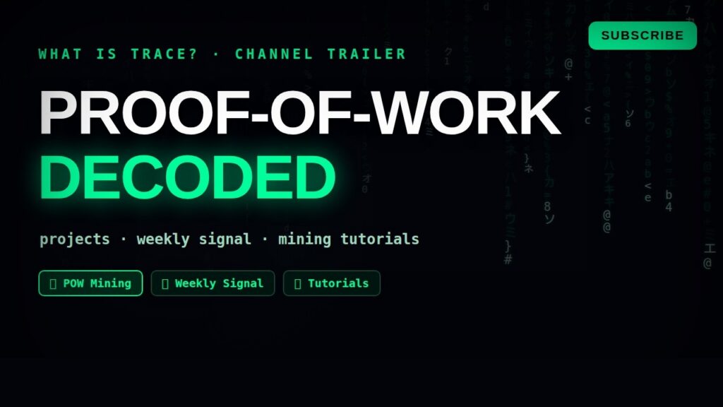 What Is TRACE? — Proof-of-Work Crypto, Decoded