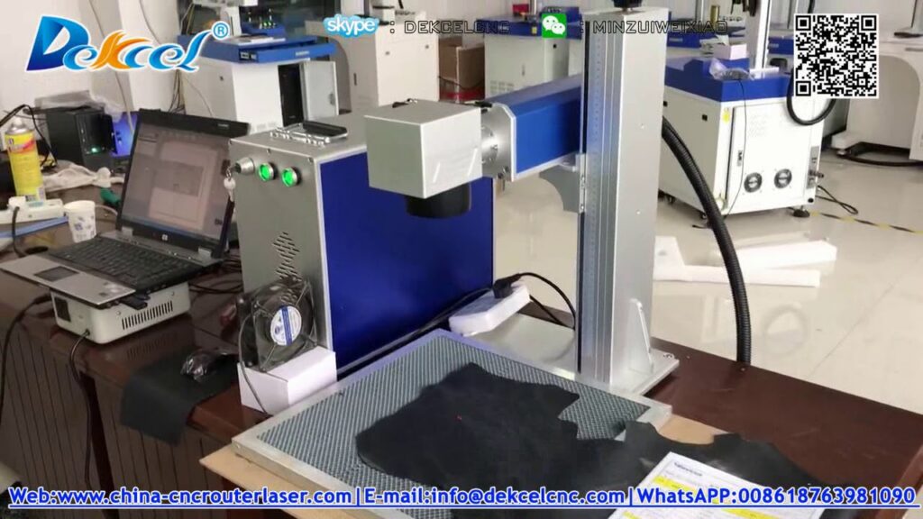 50w fiber laser marking machine cutting fur leather