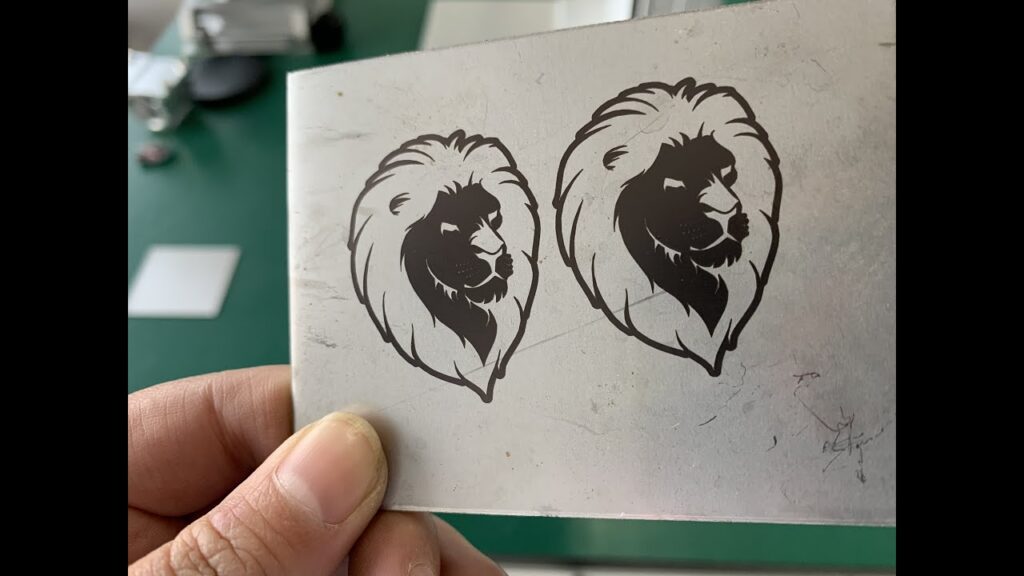 Mopa laser marking machine do black color engraving on stainless steel | Logo serial number printing