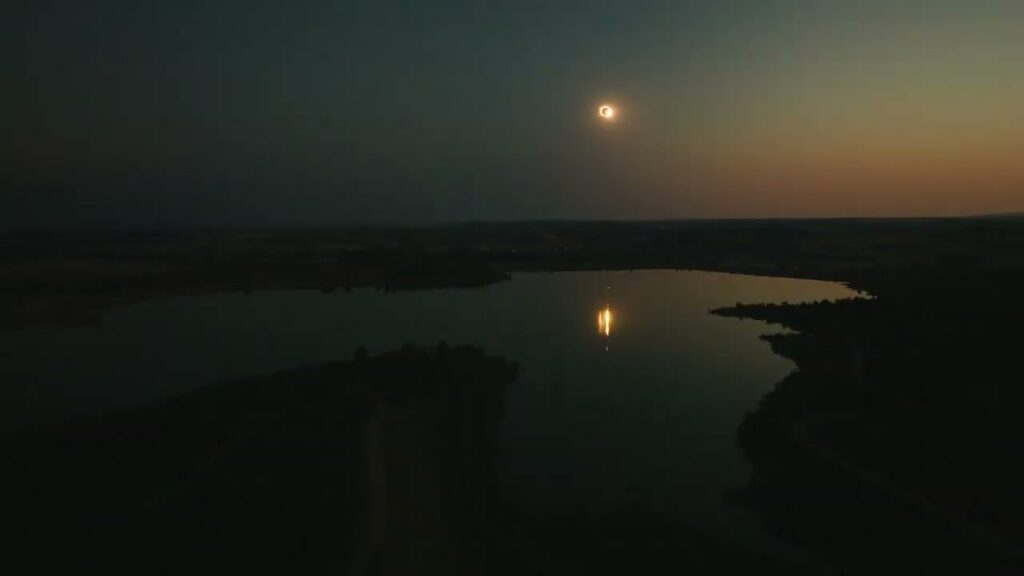 See the 2026 solar eclipse from a drone in 4k